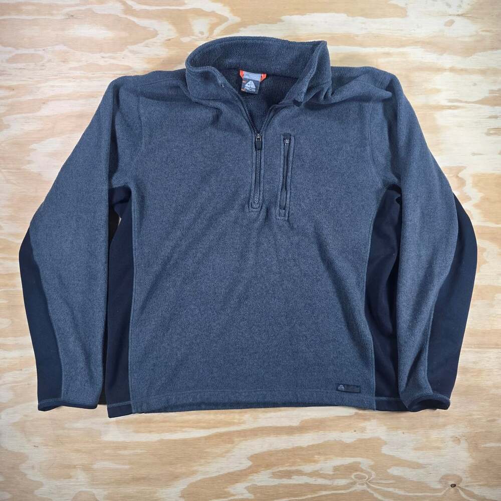 Nike ACG Quarter Zip Fleece Size XL Gray Pullover